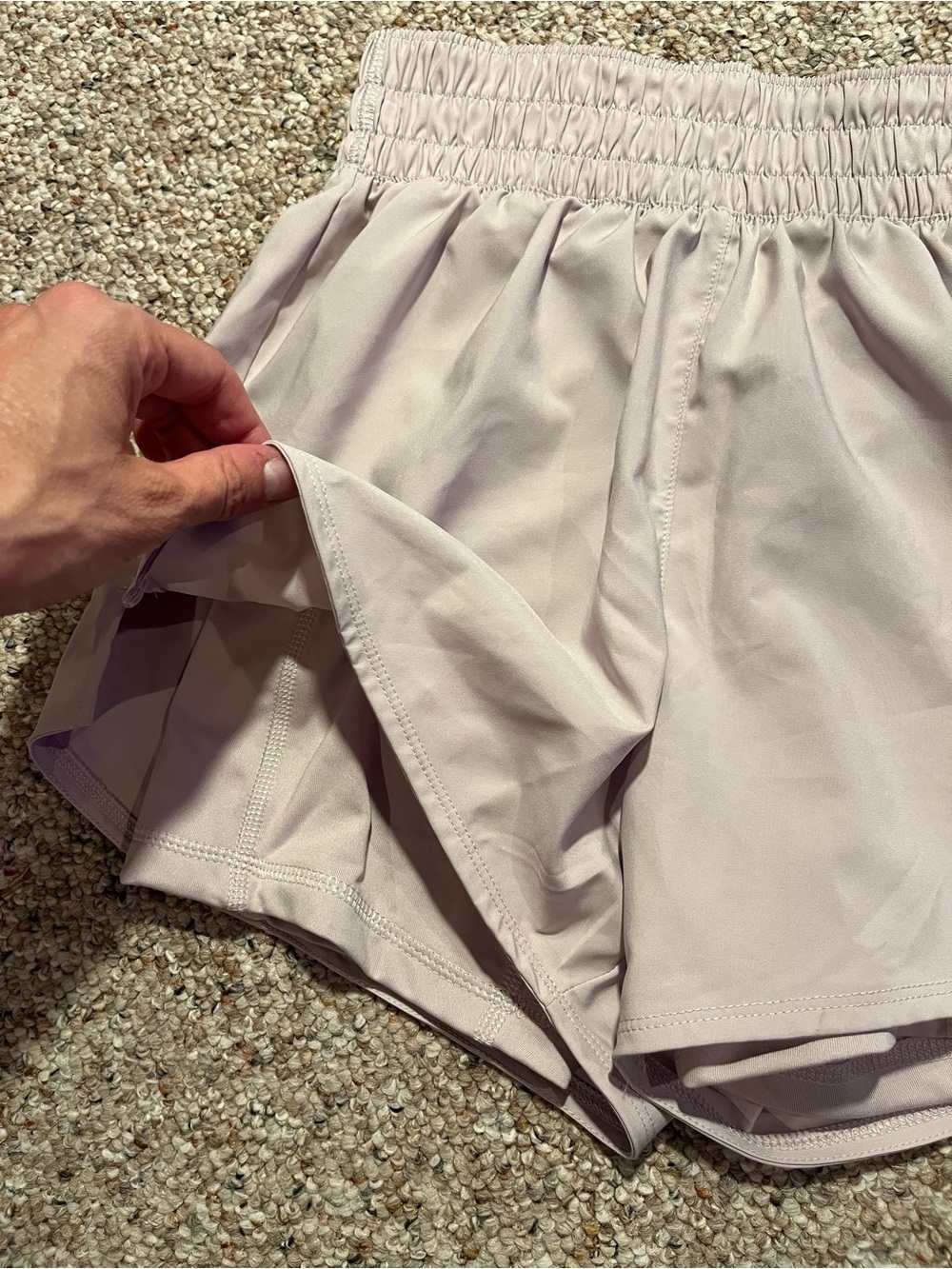 Nike Women's Beige Dri-Fit High Rise 3 in 1 shorts NWT - Picture 3 of 8